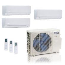 18,000 BTU ACIQ Extreme 25 SEER2 3 Zone Wall Mount Mini Split Heat Pump System - R454B | 230V