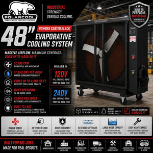 PolarCool 48" (120V) Powder Coated Black