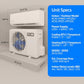9,000 BTU ACiQ Standard 24.5 SEER2 Single Zone Wall Mount Mini Split Heat Pump System - R454B | 115V