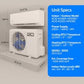12,000 BTU ACiQ Standard 23.1 SEER2 Single Zone Wall Mount Mini Split Heat Pump System - R454B | 230V