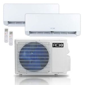 18,000 BTU Dual Zone Mini Split AC/Heat Pump – ACiQ Essentials 22.0 SEER2 Wall Mount System | R32 | 230V |